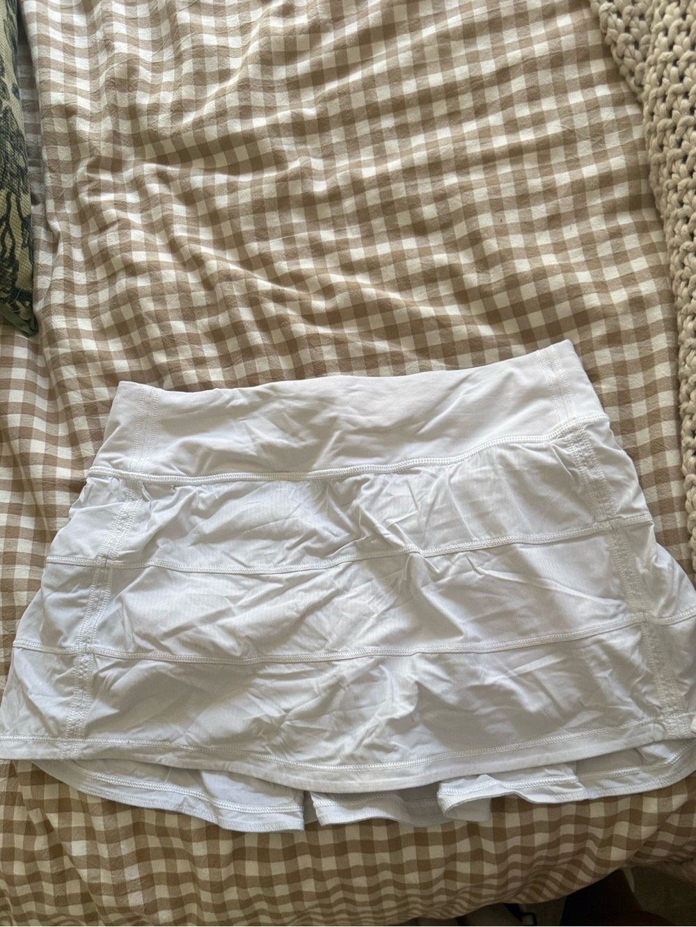 lululemon athletica White Mini Skort with Tiered Panels